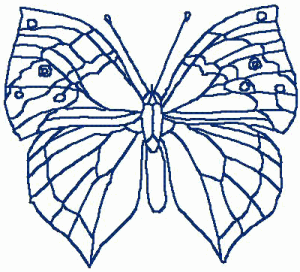 Redwork Butterfly Embroidery Design