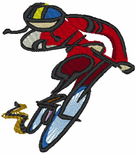 Bike Rider #1 Embroidery Design
