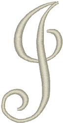 French Script Monogram Alphabet Embroidery Design