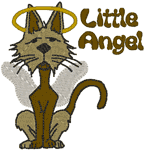 Little Angel Cat Embroidery Design