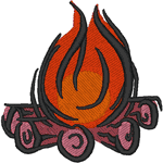 Little Campfire Embroidery Design