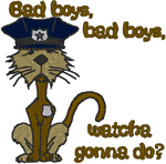 Bad Boys, Bad Boys #1 Embroidery Design