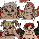 Lowbecca Dell Fairy Set Embroidery Design