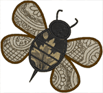 Bee Applique Embroidery Design