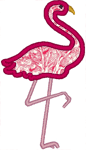 Flamingo Applique Embroidery Design