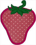 Strawberry Applique Embroidery Design