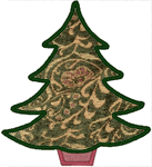 Christmas Tree Applique Embroidery Design