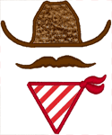 Howdy, Ma'am Cowboy Applique Embroidery Design