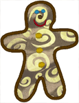 Gingerbread Man Applique Embroidery Design