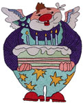 Happy Birthday Clown Embroidery Design