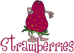 Madcap Cookery: Strawberries Embroidery Design