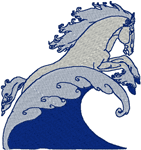 Poseidon's Horse Embroidery Design
