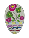 Hand Painted Czech Easter Eggs Set Embroidery Design