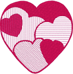 Hearts in Hearts Embroidery Design