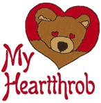 My Heartthrob Bear Embroidery Design