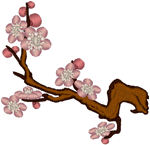 Japanese Cherry Blossom Embroidery Design