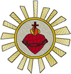 Christian Machine Embroidery Designs: Sacred Heart Symbol