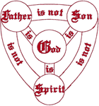 Redwork Shield of the Trinity Embroidery Design