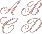 Fleurish Script Alphabet Embroidery Design