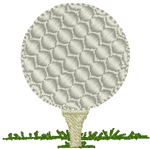 Teed Up Golf Ball Embroidery Design