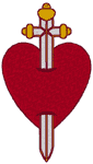 Christian Machine Embroidery Designs: Sacred Heart and Sword