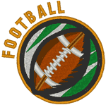 Football Logo Embroidery Design