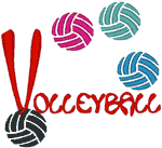 Volleyball Team Logo #2 Embroidery Design