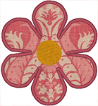 Florida Flower Applique Embroidery Design