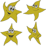 Little Twinkle Stars Embroidery Design