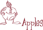 Redwork Madcap Cookery: Apples Embroidery Design