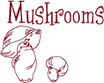 Redwork Madcap Cookery: Mushrooms Embroidery Design