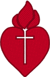 Christian Machine Embroidery Designs: Heart and Flame