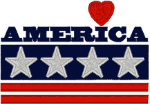 Machine Embroidery Designs: I Love America