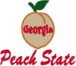 Georgia: The Peach State Embroidery Design