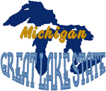Michigan: The Great Lake State Embroidery Design