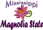 Mississippi: The Magnolia State Embroidery Design