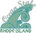 Rhode Island: The Ocean State Embroidery Design