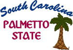 South Carolina: The Palmetto State Embroidery Design