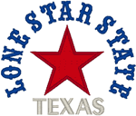 Texas: The Lone Star State Embroidery Design