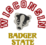 Wisconsin: The Badger State Embroidery Design