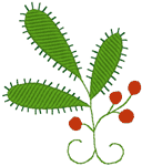 Dravzog Folk Art Berries Embroidery Design