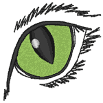 Green Eye Embroidery Design