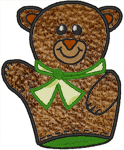 Bear Hand Puppet Applique Embroidery Design