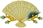 Machine Embroidery Design: Japanese Fan 1