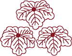 Redwork Japanese Leaves Embroidery Design