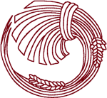 Redwork Japanese Wheat Circle Embroidery Design