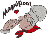 Magnifico Chef Embroidery Design