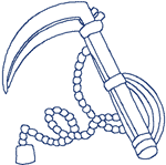 Redwork Kusarigama Embroidery Design