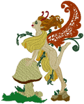 Miriel: The Playful Woodland Fairy Embroidery Design
