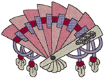 Machine Embroidery Design: Japanese Fan 2